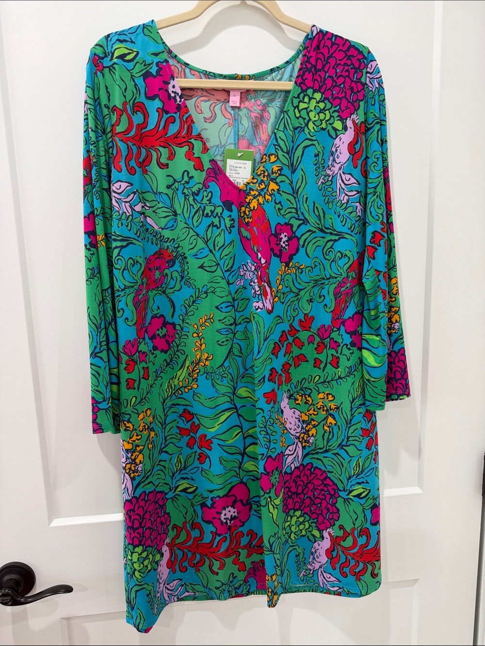 Lilly Pulitzer Shake Your Tailfeather Multi Jade Dress XL